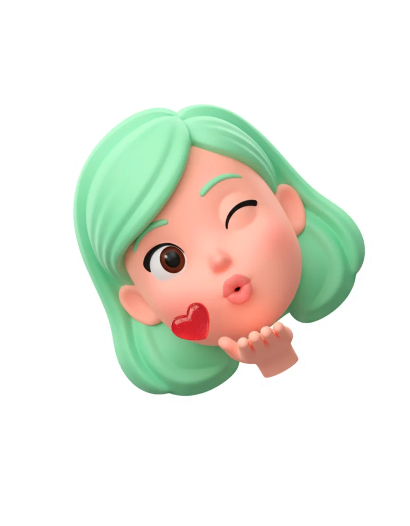 Synca mandando beijo